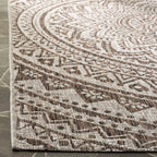 Safavieh Courtyard Collection 24' X 44.4' Beige/Brown Cy8734 Indoor/ Outdoor Patio Backyard Mudroom Accent Rug
