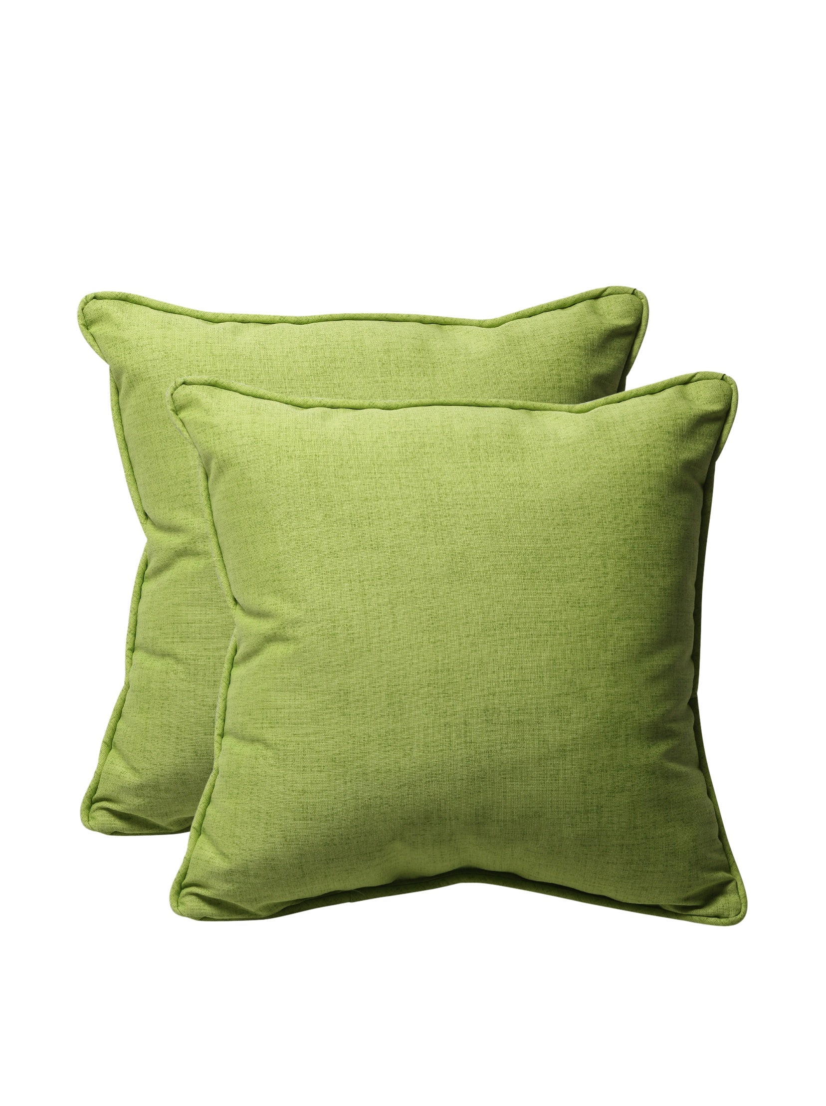 Pillow Perfect Pompeii Solid Indoor/Outdoor Throw Pillow Plush Fill, Weather And Fade Resistant, Throw - 18.5' X 18.5', Green,