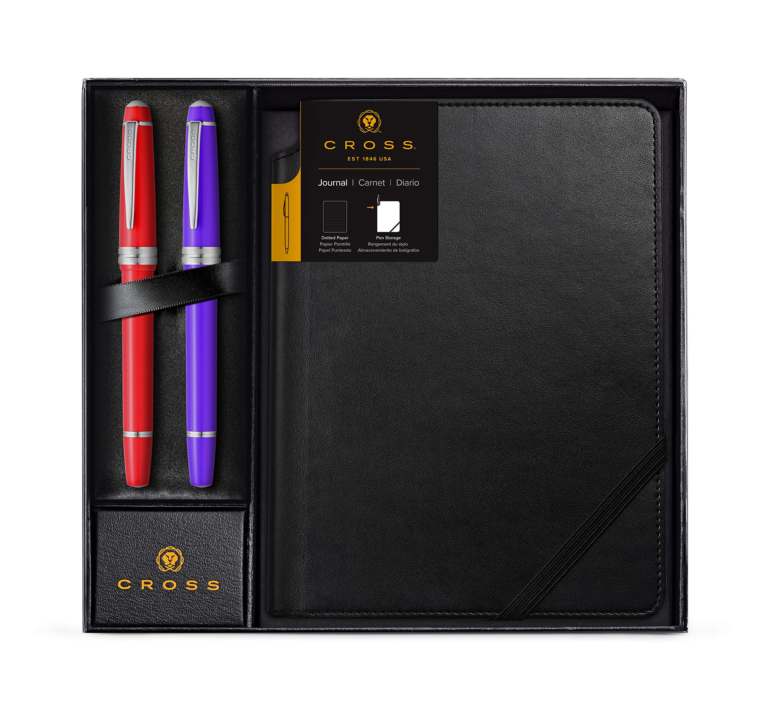 Cross Dotted Journal Gift Set With Two Bailey Light Rollerball Pens