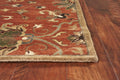 HomeRoots 3' X 5' Sienna Medallion Vines Wool Rug