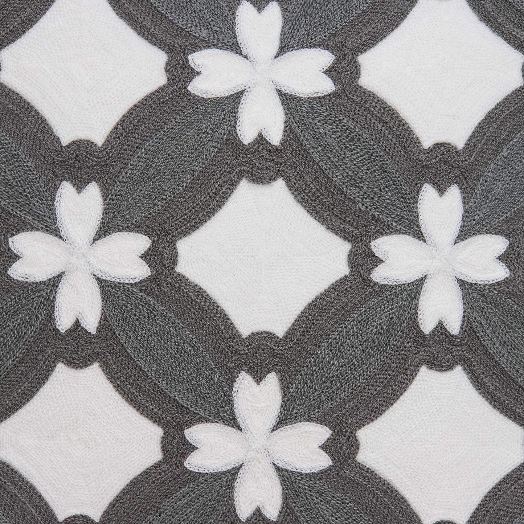 20' X 7' X 20' Transitional Gray and White Pillow Cover with Down Insert