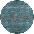 Ciara Cr1 Blue Transitional Rug Round 6' X 6'