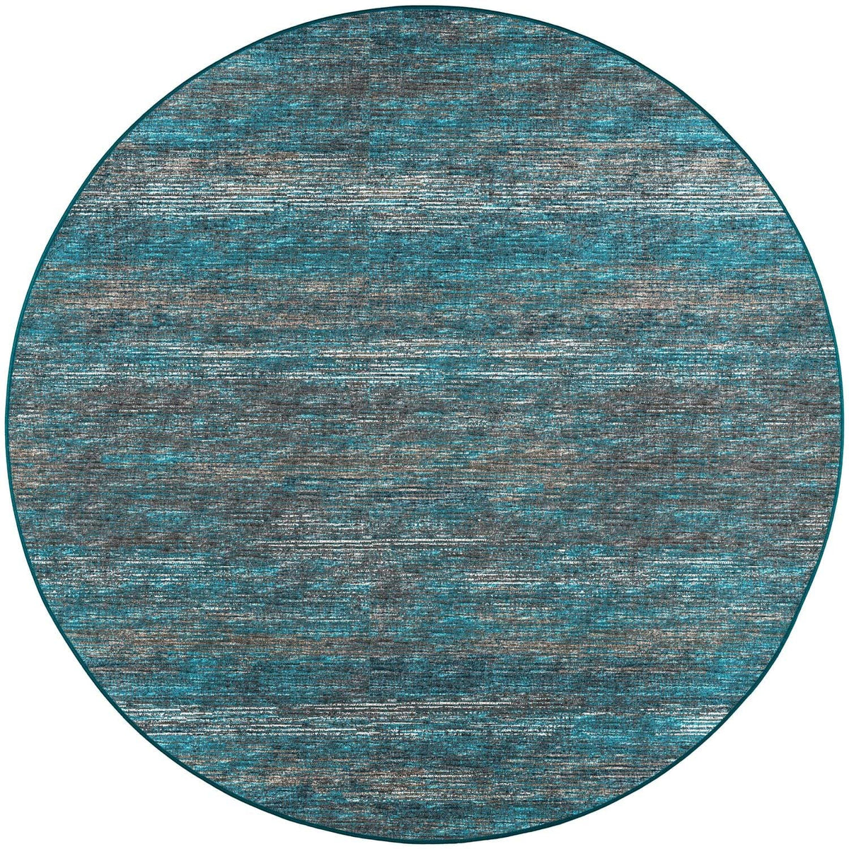 Ciara Cr1 Blue Transitional Rug Round 8' X 8'