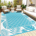 Ileading Outdoor Rug Carpet For Patio 6' X9' Waterproof Reversible Plastic Straw Rug Portable Outside Area Rug Camping Mat For P