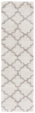 Safavieh Hudson Shag Collection Runner Rug - 23 x 8, Ivory & Beige, Moroccan Trellis Design, Non-Shedding & Easy Care, 2-inch 