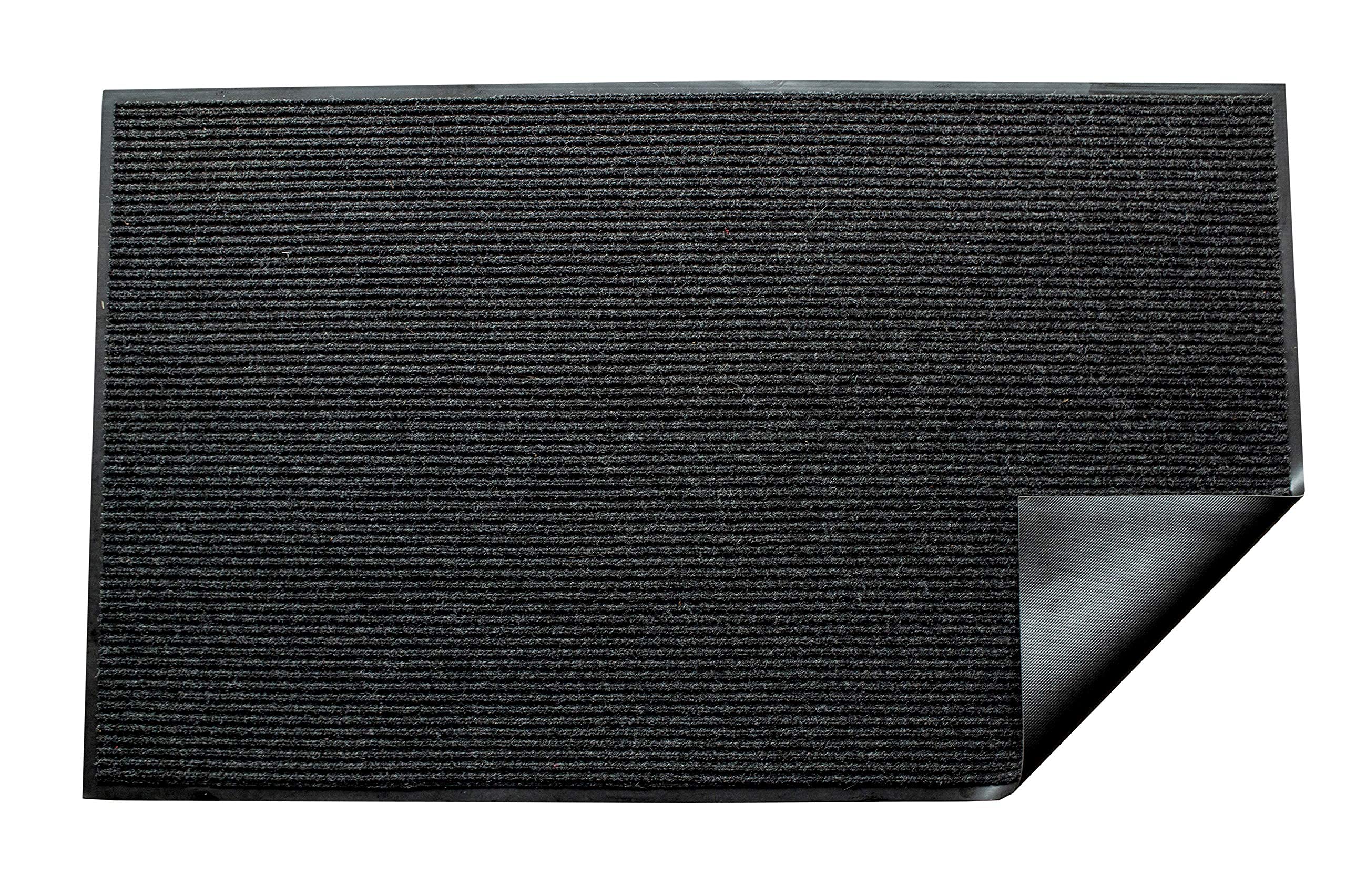 Unimat 3X5 (36'X60') Dual Ribbed Outdoor-Indoor Doormat With Waterproof Charcoal Rubber Backing - Stylish Welcome Mat, Perfect