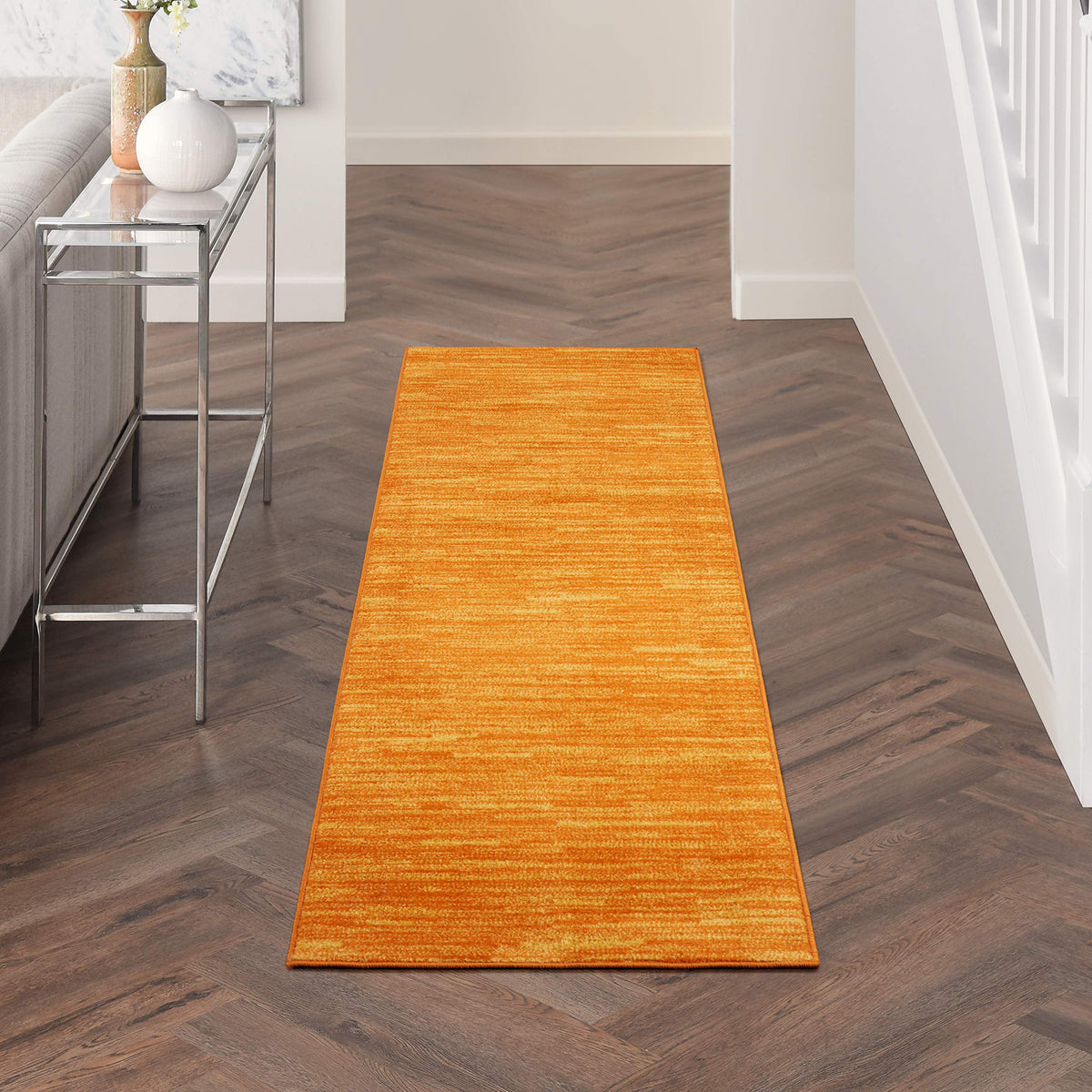 Nourison Essentials Solid Indoor/Outdoor Sunburst 2'2' X 14 Area Rug, Easy Cleaning, Non Shedding, Bed Room, Living Room, Dining Room, Deck, Patio, Backyard (2X14)