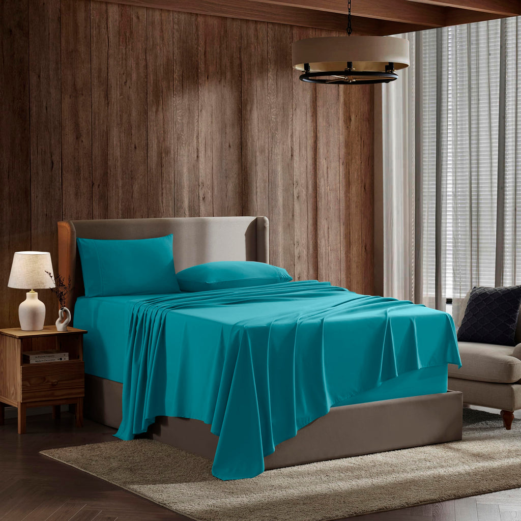 Nestl Split King Sheets For Adjustable Beds - 5 Piece Split King Sheets Set, Deep Pocket, Hotel Luxury, Extra Soft, Breathable A