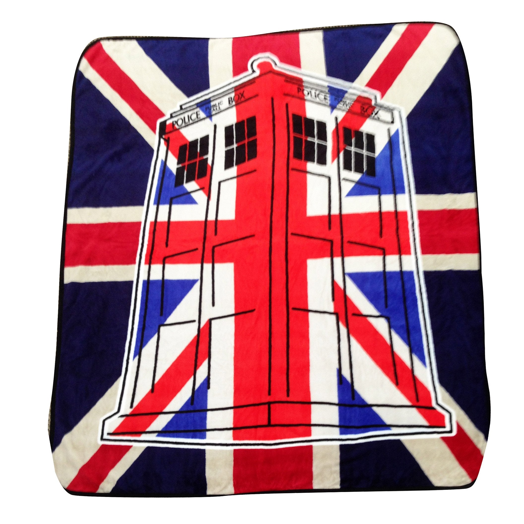 Doctor Who 'Union Jack Super Plush Silk Touch Blanket Throw
