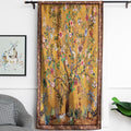 HMS Happy Memories Rod Pocket Door Curtains Thermal Insulated Room Darkening Curtains Blackout Floral Style Drapes Window Curtai