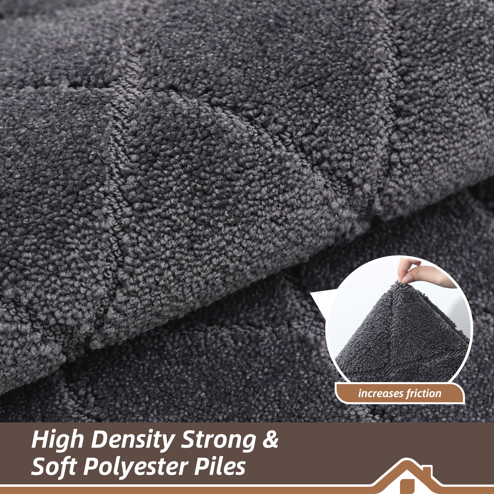 Beqhause Dirt Trapper Door Mat 24'' X 36'', Non-Slip Machine Washable Entryway Rug, Dog Door Mat Indoor, Stain Resistant And Abs