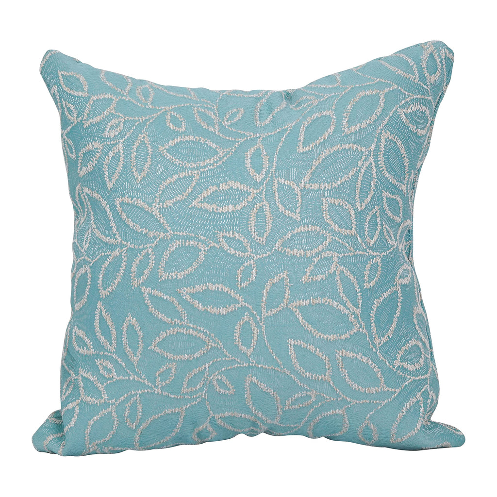Blazing Needles Square Polyester Jacquard Throw Pillows, 17", Florian Caribb 2 Count