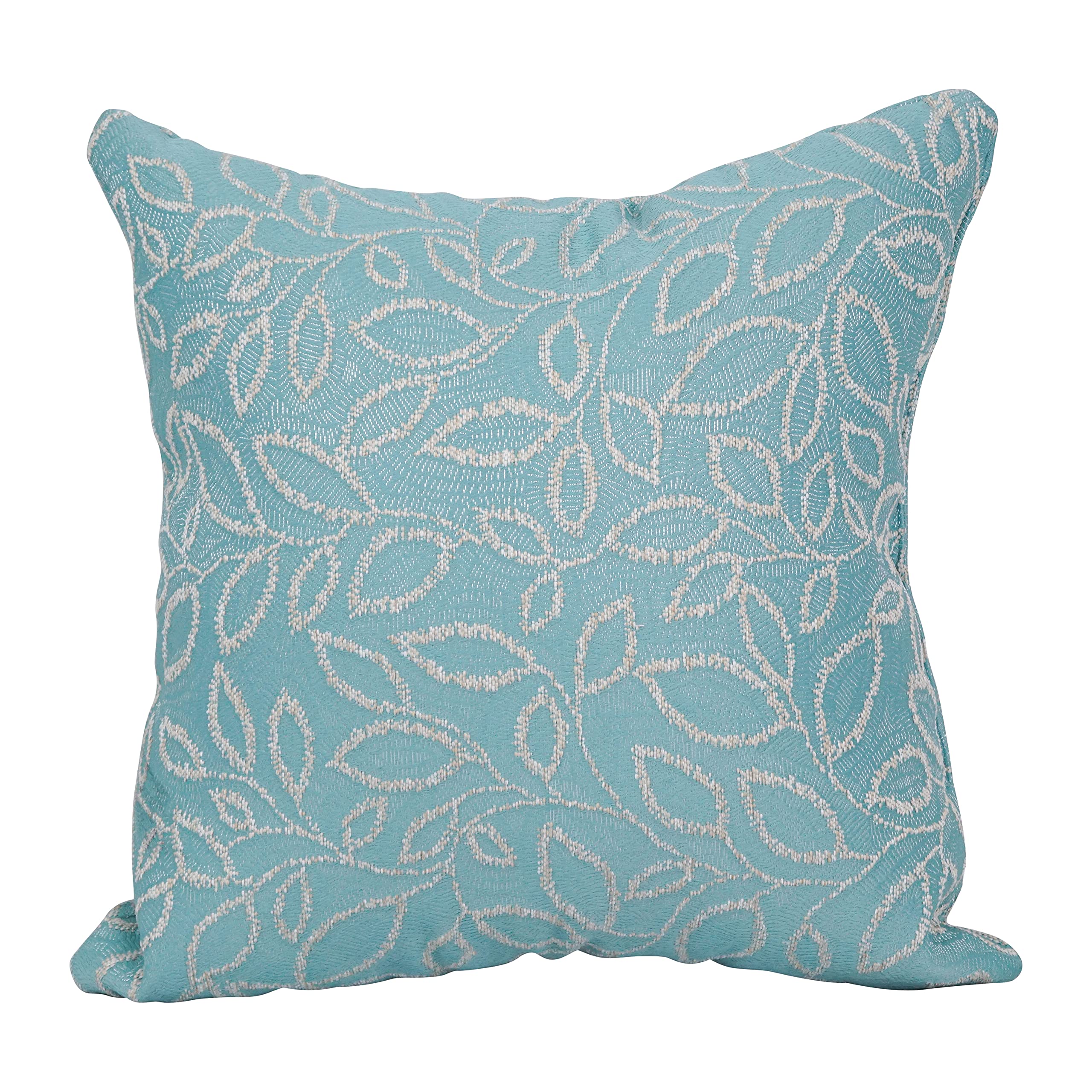 Blazing Needles Square Polyester Jacquard Throw Pillows, 17", Florian Caribb 2 Count
