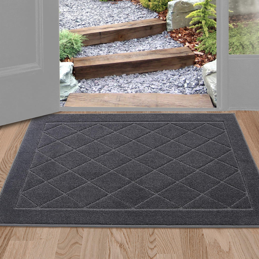 BEQHAUSE Dirt Trapper Door Mat 24'' x 36'', Non-Slip Machine Washable Entryway Rug, Dog Door Mat Indoor, Stain Resistant and Abs