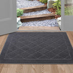 BEQHAUSE Dirt Trapper Door Mat 24'' x 36'', Non-Slip Machine Washable Entryway Rug, Dog Door Mat Indoor, Stain Resistant and Abs