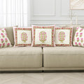Blocks Of India Hand Block Printed Cotton Linen Cushion Cover (16 X 16 Inches) (Color 4)