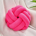 Uvvyui Knot Pillow Ball, Soft Hot Pink Home Decor Knotted Pillows, Handmade Round Plush Throw Pillow, Aesthetic & Cute Large Dec