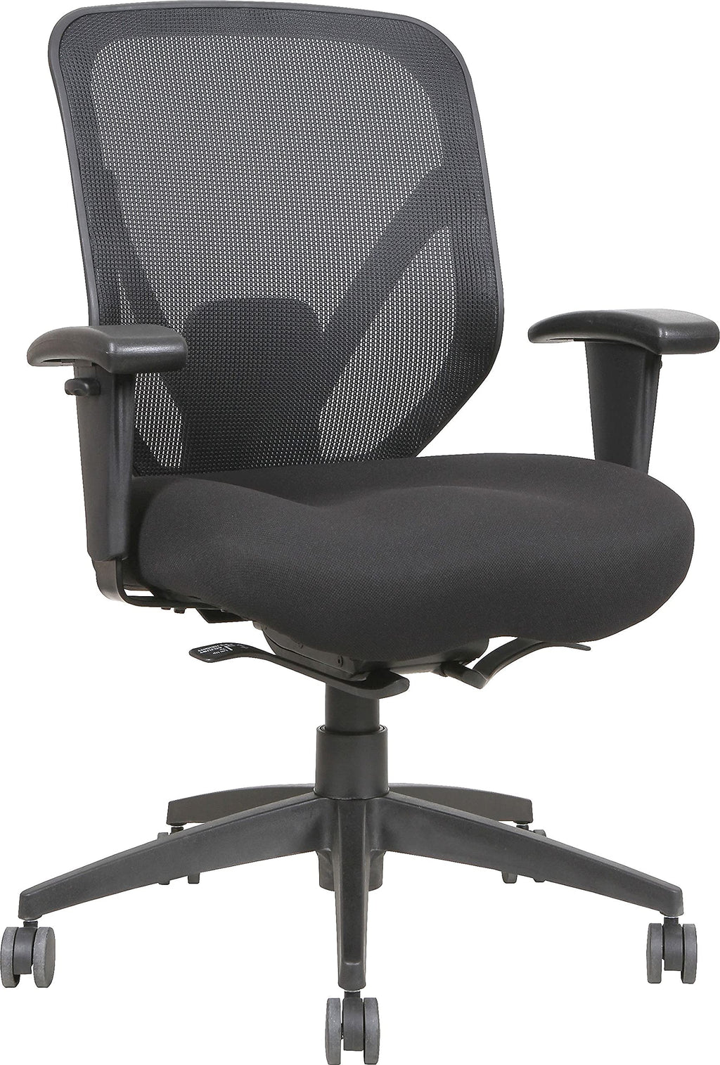 Lorell Self-Tilt Mid-Back Chair, Black