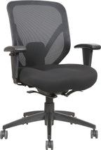 Lorell Self-Tilt Mid-Back Chair, Black
