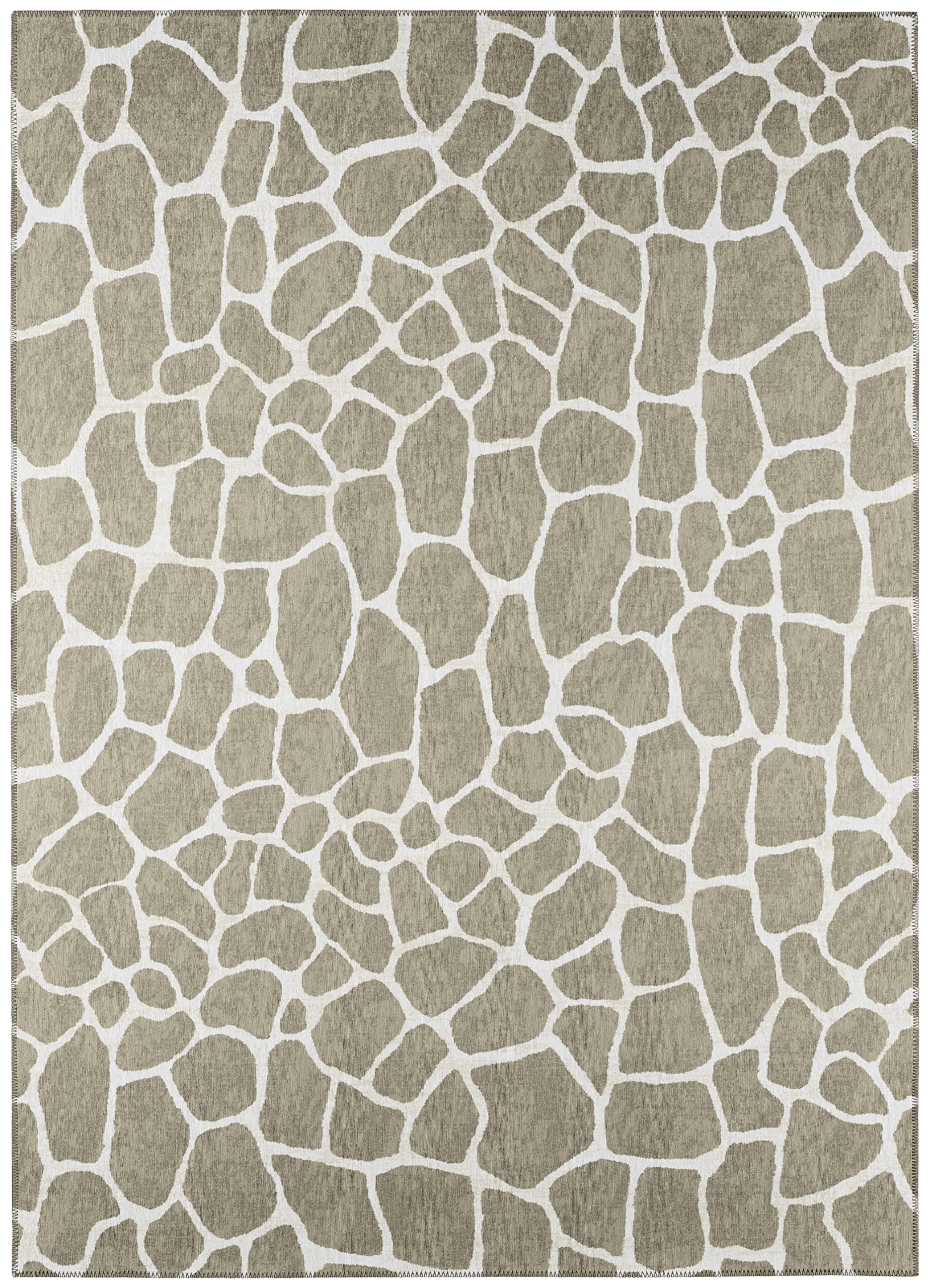 Addison Rugs Safari Asf34 Taupe Washable 9' X 12' Indoor Outdoor Area Rug, Easy Clean, Machine Washable, Non Shedding, Bedroom, Entry, Living Room, Dining Room, Kitchen, Patio Rug
