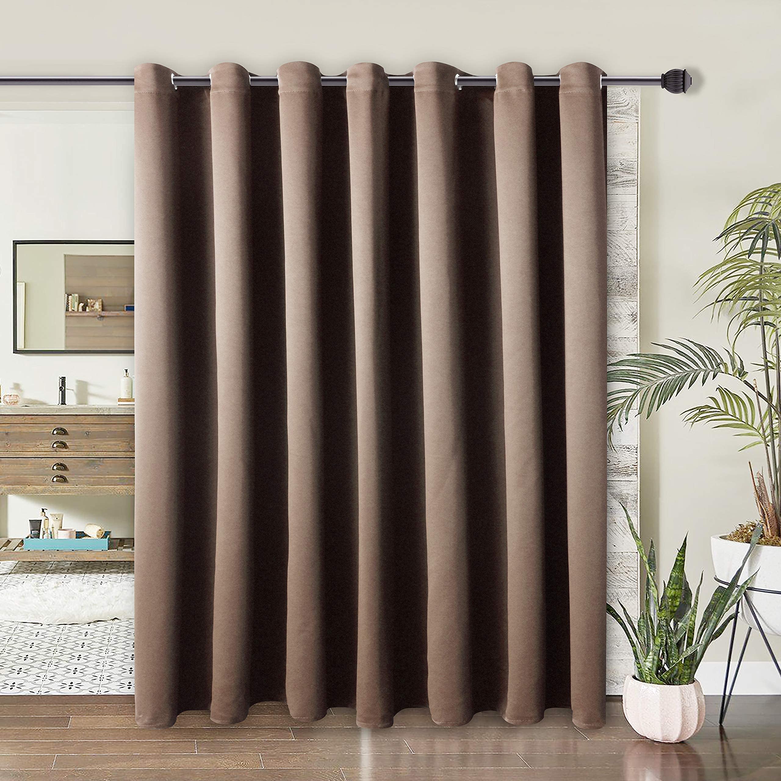 Wontex Room Divider Curtain - Privacy Blackout Curtains For Bedroom Partition, Living Room And Shared Office, Thermal Insulated