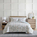 Eddie Bauer - King Comforter Set, Reversible Cotton Bedding With Matching Shams, Classic Floral Home Decor With Plaid Reverse (W