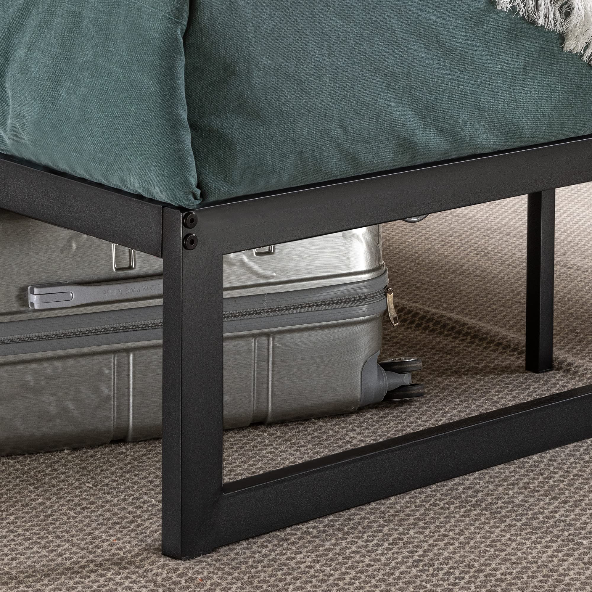 Zinus Abel Metal Platform Bed Frame, Mattress Foundation With Steel Slat Support, No Box Spring Needed, Easy Assembly, Queen