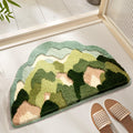 Ankah Shower Rug Bath Mat Forest Series Cartoon Design Bathroom Rug, Fluffy, Soft, Non-Slip, Durable, Absorbent Bath Rug, Irregu