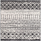 Livabliss Chester Boho Moroccan Area Rug,10' Square,Black