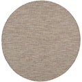 Nourison Positano Indoor/Outdoor Beige 6' X Round Area Rug, Easy Cleaning, Non Shedding, Bed Room, Living Room, Dining Room, Bac