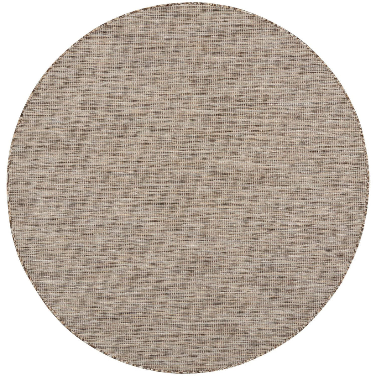 Nourison Positano Indoor/Outdoor Beige 6' X Round Area Rug, Easy Cleaning, Non Shedding, Bed Room, Living Room, Dining Room, Bac
