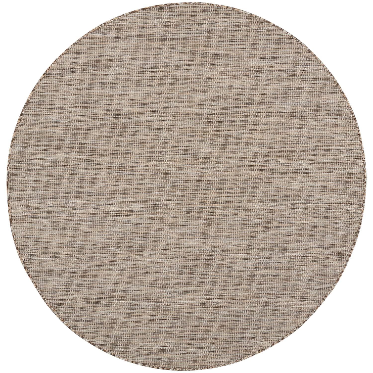 Nourison Positano Indoor/Outdoor Beige 6' X Round Area Rug, Easy Cleaning, Non Shedding, Bed Room, Living Room, Dining Room, Bac