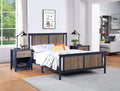 Olive & Opie Connelly Full Bed in Midnight Blue/Vintage Walnut