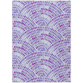 Addison Rugs Surfside ASR37 Purple 8' x 10' Indoor Outdoor Area Rug, Easy Clean, Machine Washable, Non Shedding, Bedroom, Living