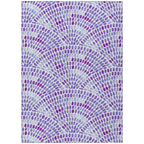 Addison Rugs Surfside ASR37 Purple 8' x 10' Indoor Outdoor Area Rug, Easy Clean, Machine Washable, Non Shedding, Bedroom, Living