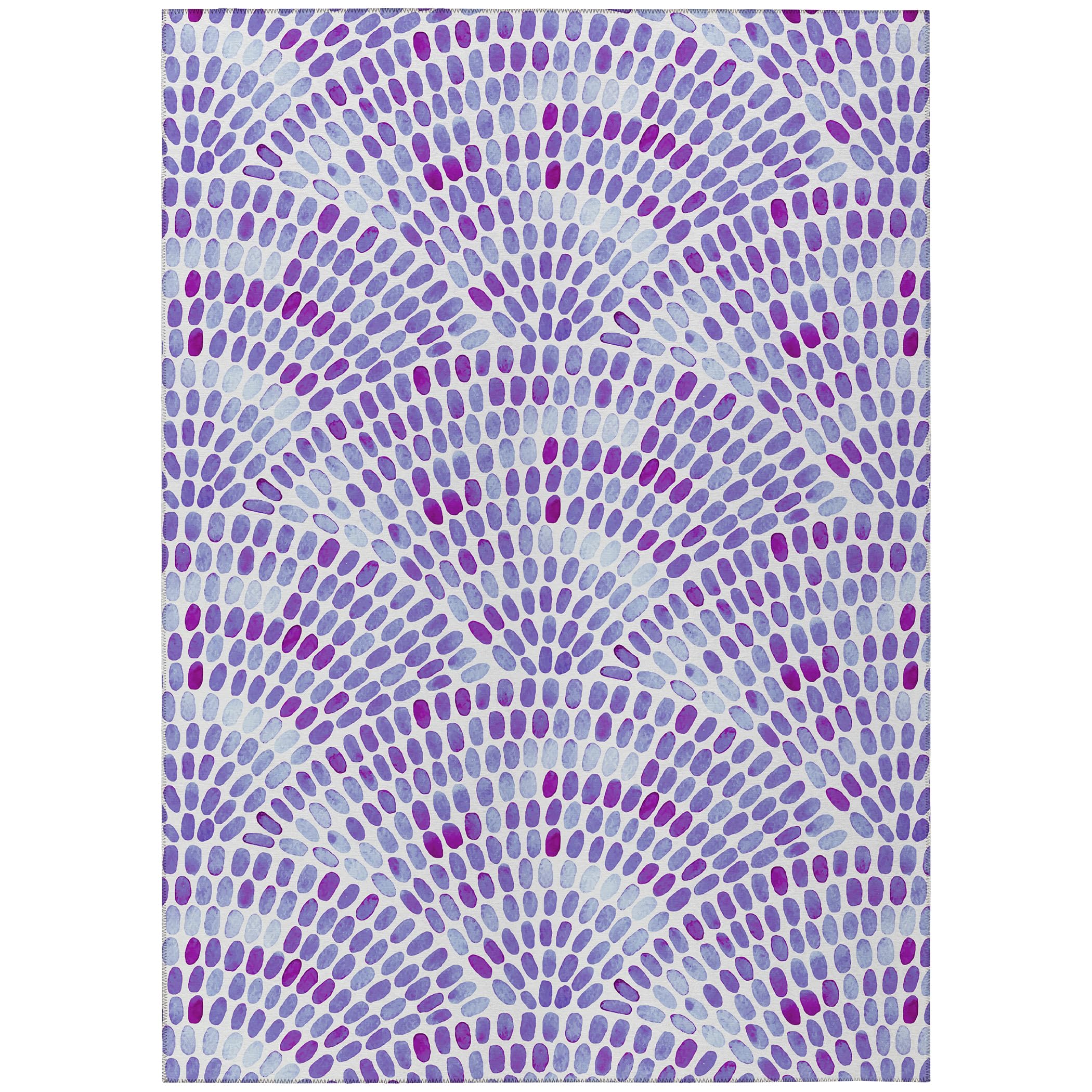 Addison Rugs Surfside ASR37 Purple 8' x 10' Indoor Outdoor Area Rug, Easy Clean, Machine Washable, Non Shedding, Bedroom, Living