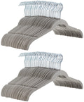 Amazon Basics Space-Saving Slim, Velvet, Non-Slip Shirt Clothes Hangers, Gray/Silver - Pack of 100