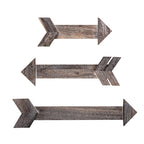 OUTSHINE Wooden Arrows for Farmhouse Wall Decor, Rustic Brown (Set of 3) | Cute Wood Arrows for Bedroom Decor, Bathroom Decor, K