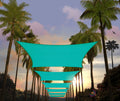 Amgo Custom Size 8' X 22' Turquoise Rectangle Square Sun Shade Sail Upf50+ Agtapr1216, Order To Make Canopy Awning, 95% Uv Block
