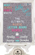 Rustic Felt Letter Board Ultimate Bundle Farmhouse Vintage White Wood Frame And Stand By Felt Creative Home Goods Changeable Mes