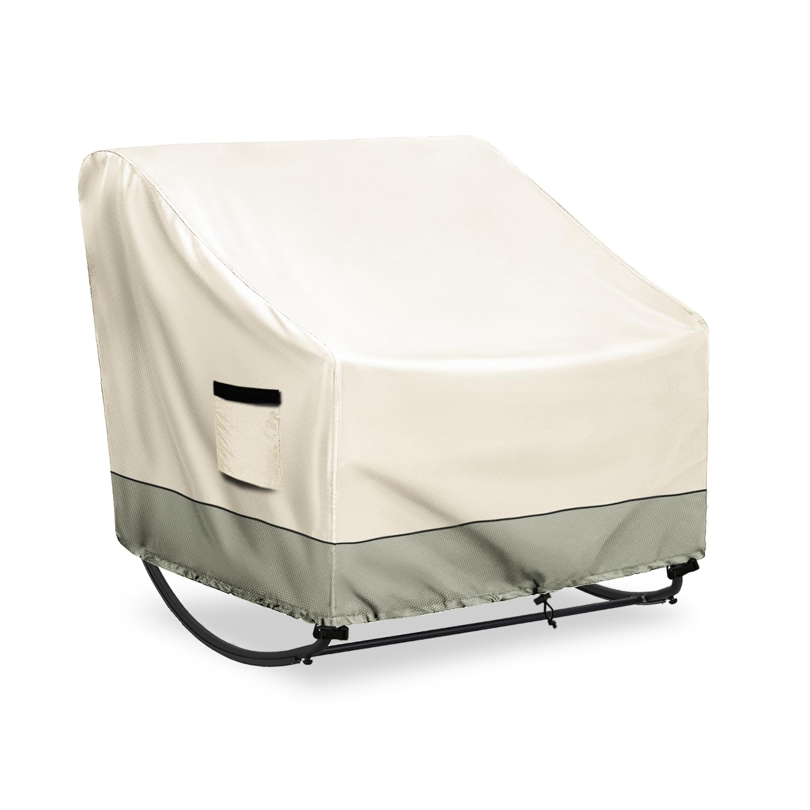 Krismile Outdoor Rocking Chair Cover,Patio Egg Rocking Chair Cover,600D Waterproof Papasan Rocking Chair Cover For 46' W X 38'