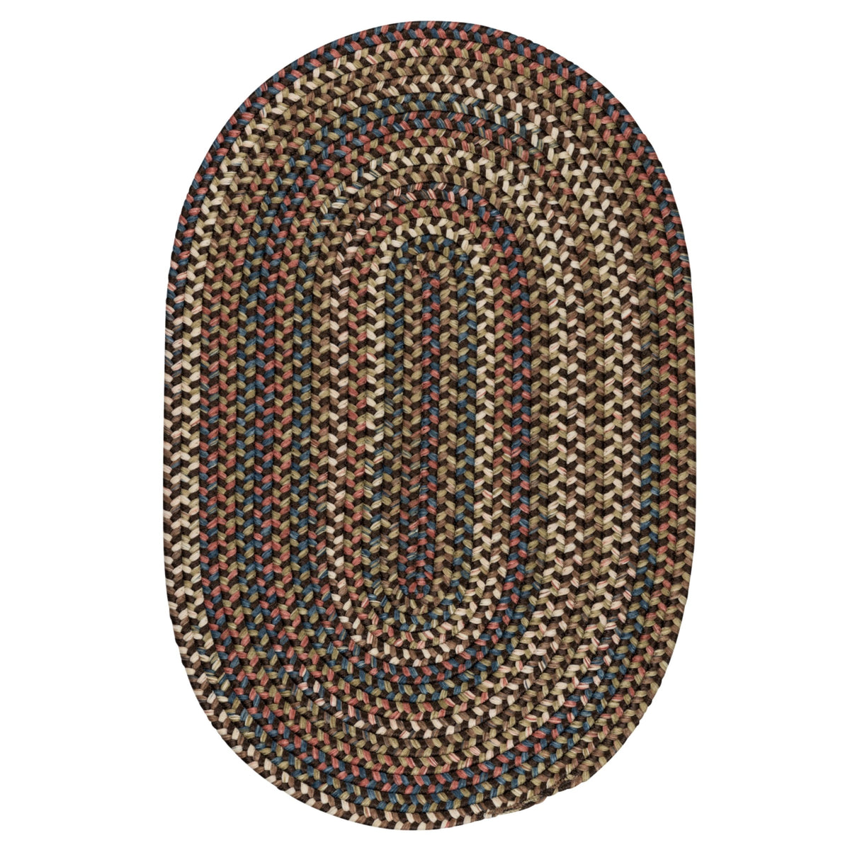 Cedar Cove Polypropylene Braided Round Rug, 12-Feet, Dark Brown