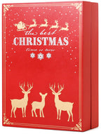 Brubaker Reusable Wooden Advent Calendar To Fill - Red Christmas Book With 24 Doors - Diy Christmas Calendar 8.27 X 3.54 X 11.81