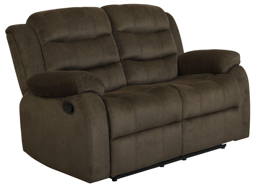 Coaster Rodman 2-Piece Motion Sofa Set, Olive Brown