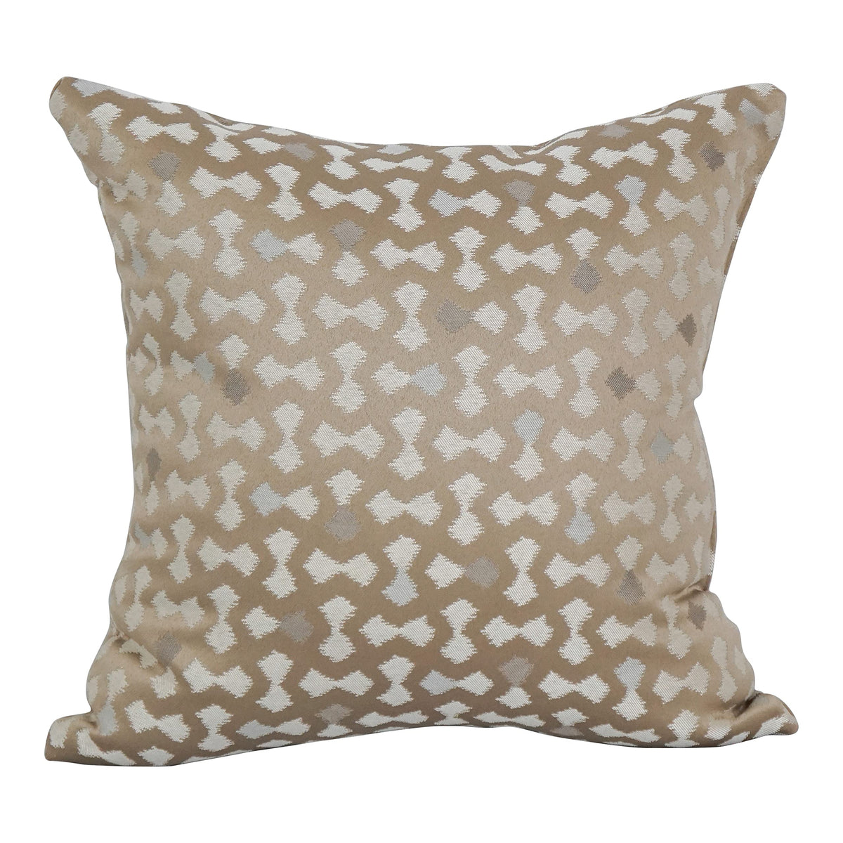 Blazing Needles Square Polyester Jacquard Throw Pillow, 17&quot;, Talamols Camel