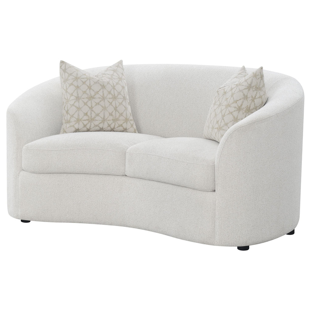 Coaster Home Furnishings Rainn Upholstered Tight Back Loveseat Latte
