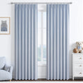 DustyBlue 84 Inches Blackout Curtains Length for Kids/Boys Rooms, Pinch Pleated Drapes with Hooks Viral Linen Thermal Coastal Cu