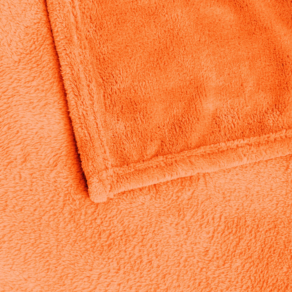 Bedelite Fleece Blankets 108 Inch X90 Size Orange Throw Blankets For Bed & Couch,Plush Cozy Fuzzy Blanket, Super Soft & Warm Lig