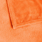Bedelite Fleece Blankets 108 Inch X90 Size Orange Throw Blankets For Bed & Couch,Plush Cozy Fuzzy Blanket, Super Soft & Warm Lig