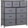SUPER DEAL Dresser for Bedroom 9 Drawer Fabric Storage Tower Tall Chest Organizer Unit for Living Room Nursery Entryway Closets,